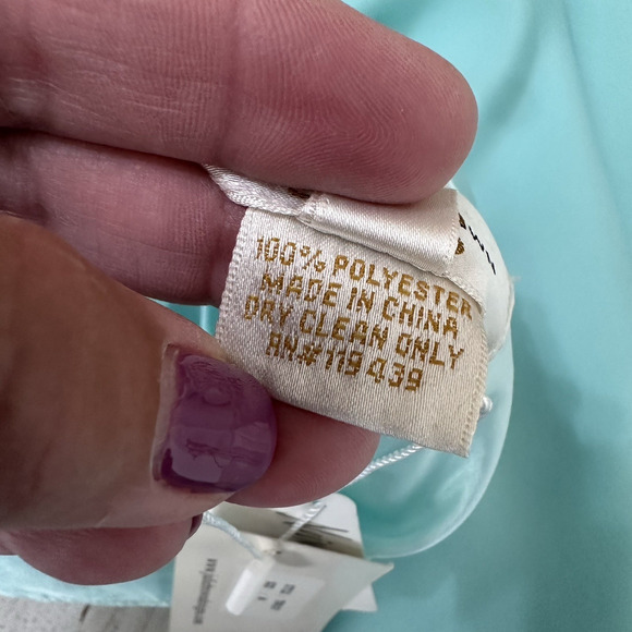 Julie Brown One Shoulder‎ Tenley Dress M Turquoise Lined Party Wedding Guest NEW - Picture 8 of 8